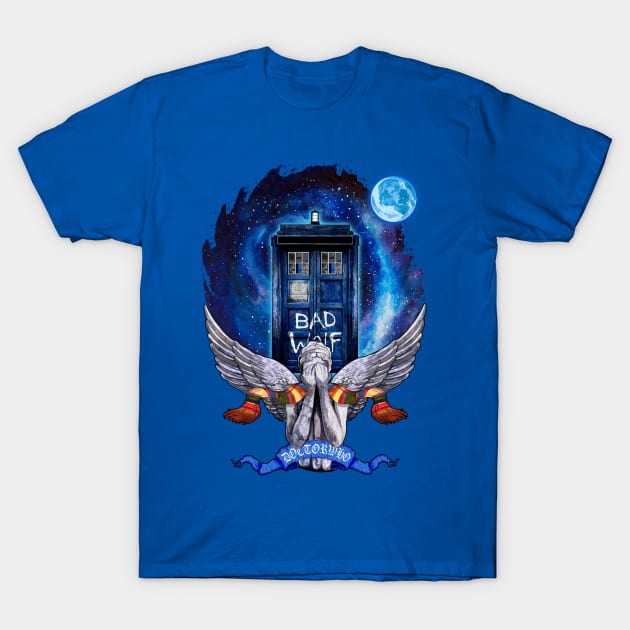 The Angel Has a Phone box T-Shirt by Dezigner007